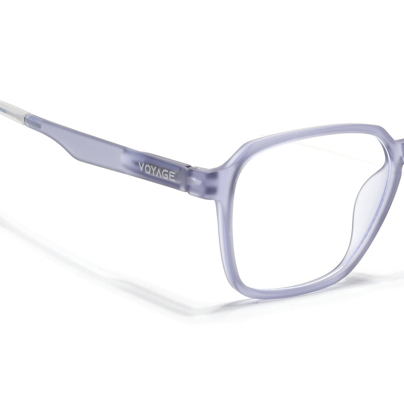 Voyage Light Grey Square Eyeglasses for Men & Women (T002FMG7180-C4)