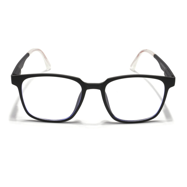 Voyage Black Square Eyeglasses for Men & Women (T003FMG7182-C1)