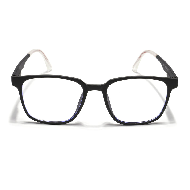Voyage Black Square Eyeglasses for Men & Women (T003FMG7182-C1)