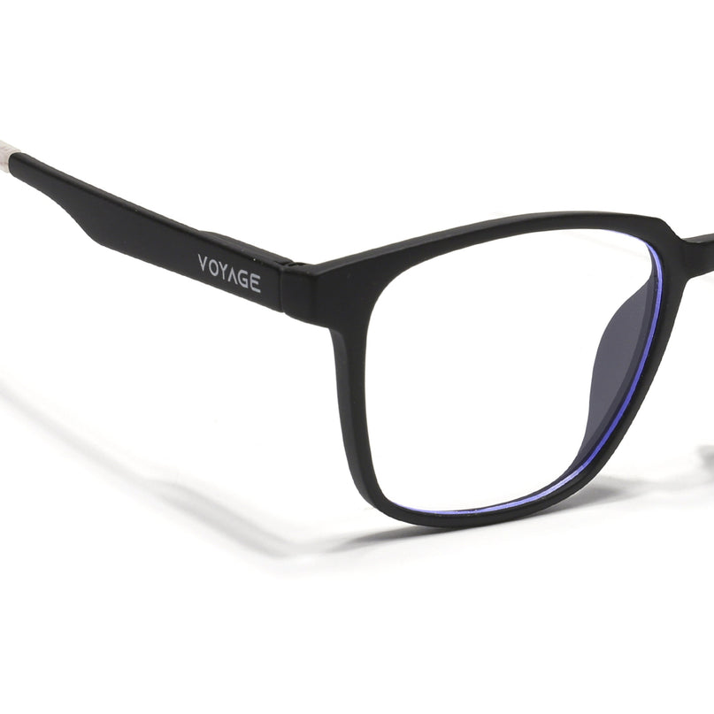 Voyage Black Square Eyeglasses for Men & Women (T003FMG7182-C1)