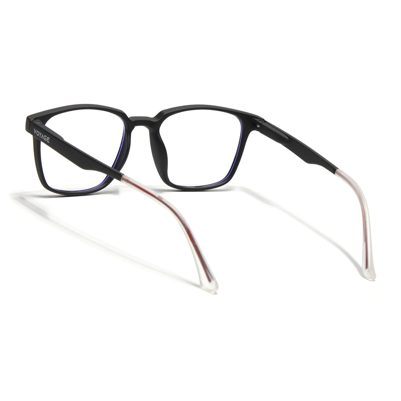 Voyage Black Square Eyeglasses for Men & Women (T003FMG7182-C1)