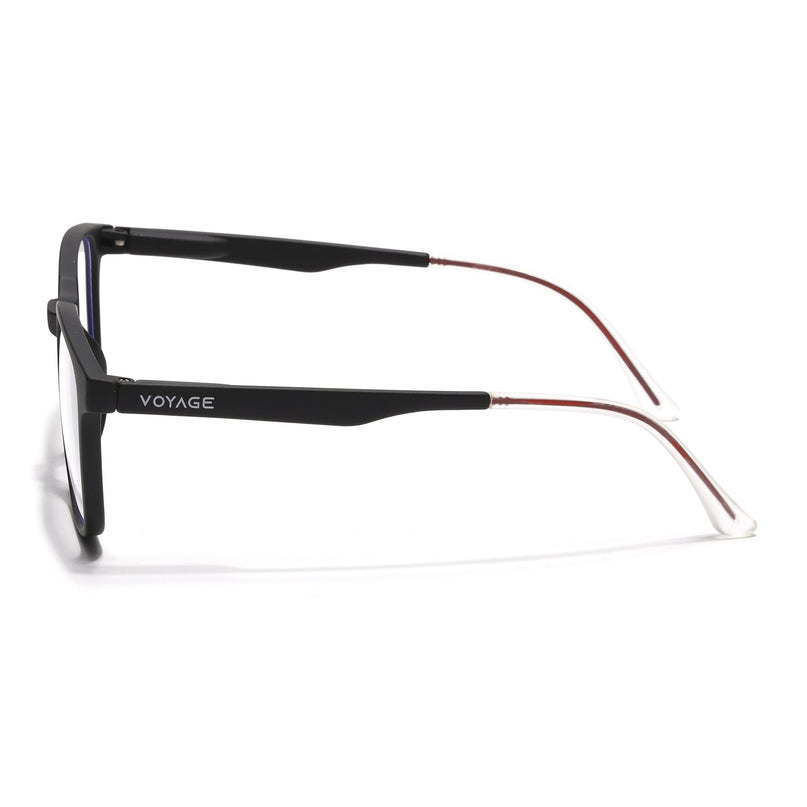 Voyage Black Square Eyeglasses for Men & Women (T003FMG7182-C1)