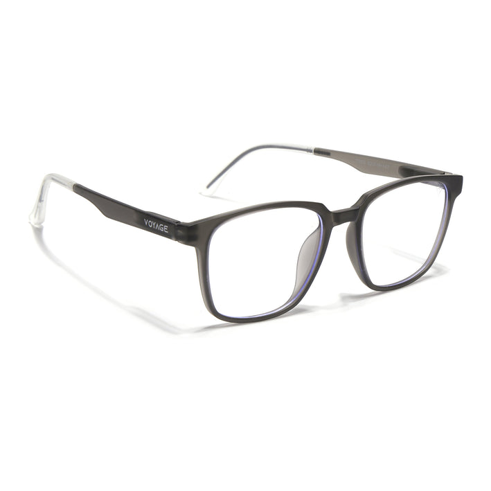 Voyage Grey Square Eyeglasses for Men & Women (T003FMG7183-C2)