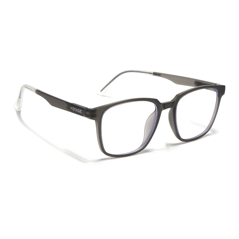 Voyage Grey Square Eyeglasses for Men & Women (T003FMG7183-C2)