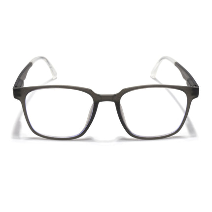 Voyage Grey Square Eyeglasses for Men & Women (T003FMG7183-C2)