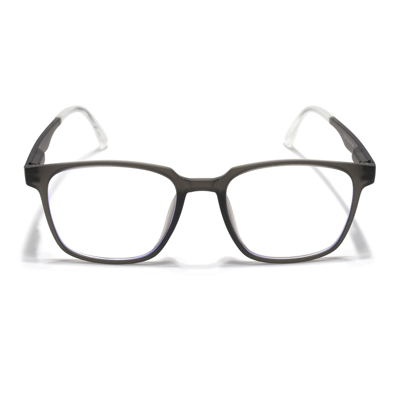 Voyage Grey Square Eyeglasses for Men & Women (T003FMG7183-C2)