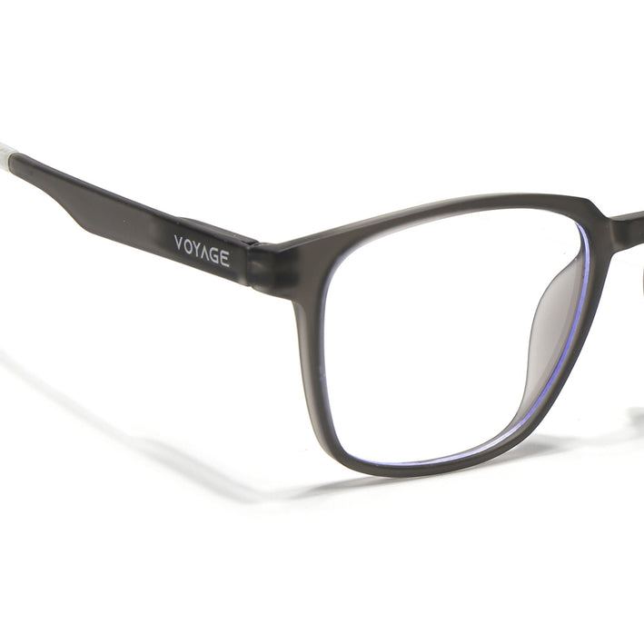 Voyage Grey Square Eyeglasses for Men & Women (T003FMG7183-C2)