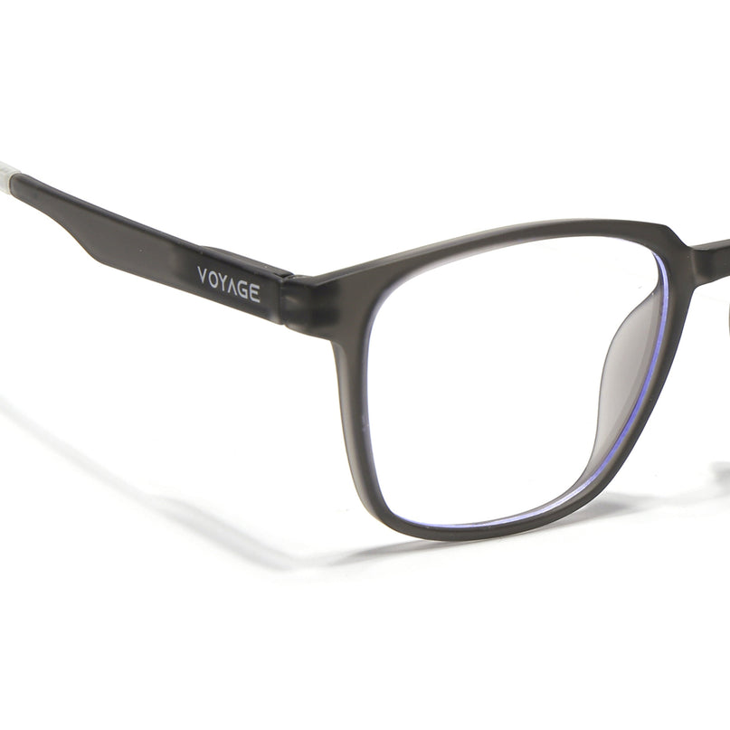 Voyage Grey Square Eyeglasses for Men & Women (T003FMG7183-C2)