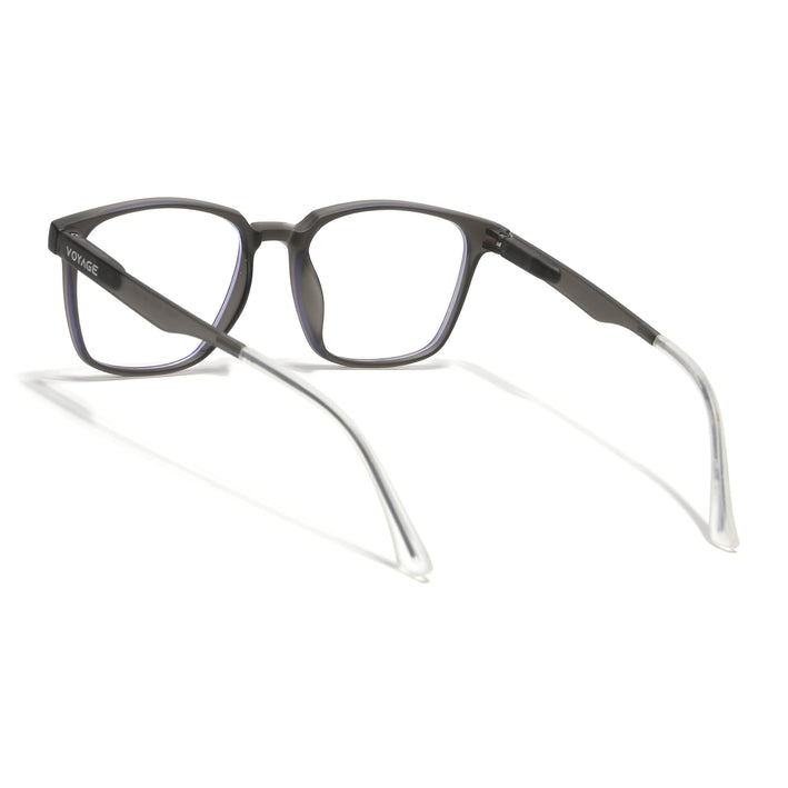 Voyage Grey Square Eyeglasses for Men & Women (T003FMG7183-C2)