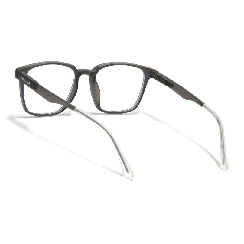 Voyage Grey Square Eyeglasses for Men & Women (T003FMG7183-C2)