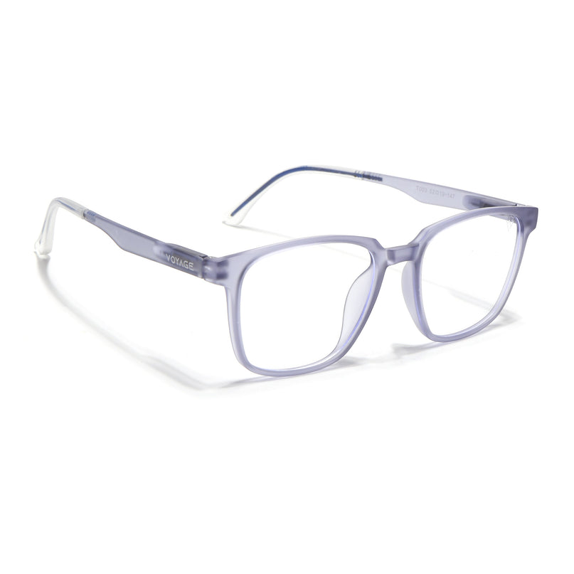 Voyage Light Grey Square Eyeglasses for Men & Women (T003FMG7185-C4)