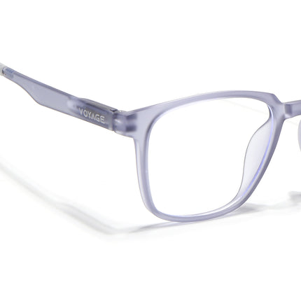 Voyage Light Grey Square Eyeglasses for Men & Women (T003FMG7185-C4)
