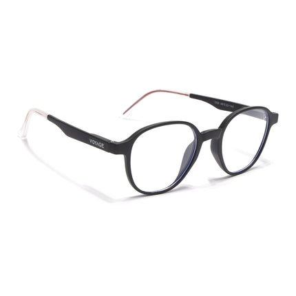 Voyage Black Round Eyeglasses for Men & Women (T006FMG7187-C1)