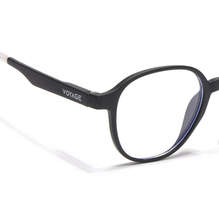 Voyage Black Round Eyeglasses for Men & Women (T006FMG7187-C1)