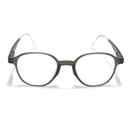 Voyage Grey Round Eyeglasses for Men & Women (T006FMG7188-C2)