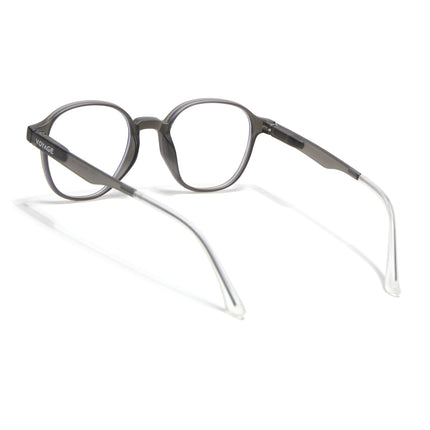 Voyage Grey Round Eyeglasses for Men & Women (T006FMG7188-C2)