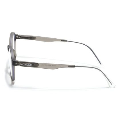 Voyage Grey Round Eyeglasses for Men & Women (T006FMG7188-C2)
