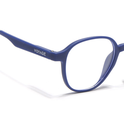 Voyage Blue Round Eyeglasses for Men & Women (T006FMG7189-C3)
