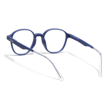 Voyage Blue Round Eyeglasses for Men & Women (T006FMG7189-C3)