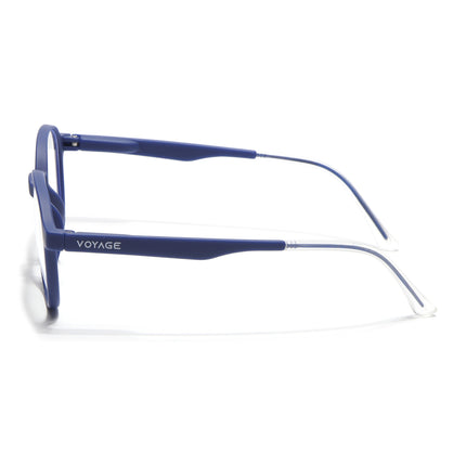 Voyage Blue Round Eyeglasses for Men & Women (T006FMG7189-C3)