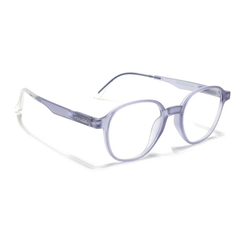 Voyage Light Grey Round Eyeglasses for Men & Women (T006FMG7190-C4)