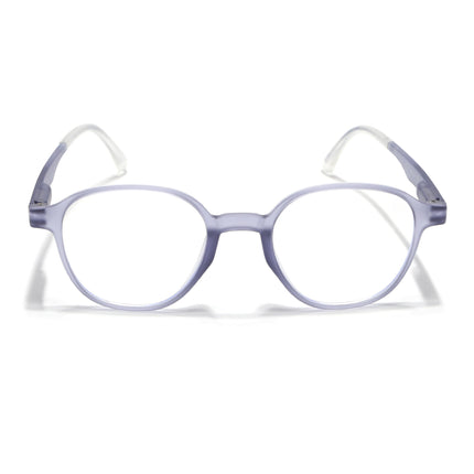 Voyage Light Grey Round Eyeglasses for Men & Women (T006FMG7190-C4)