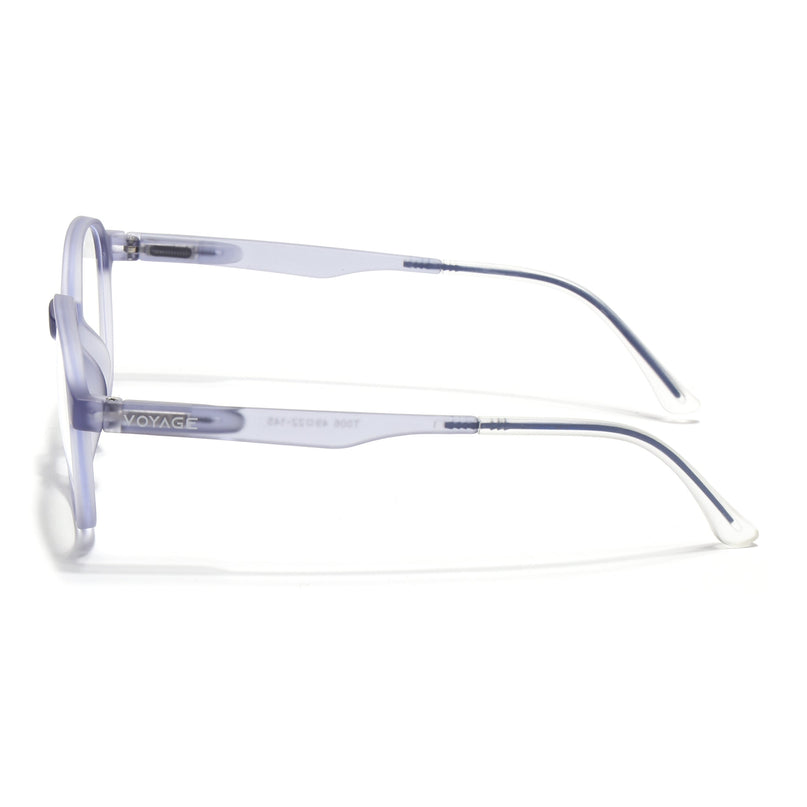 Voyage Light Grey Round Eyeglasses for Men & Women (T006FMG7190-C4)