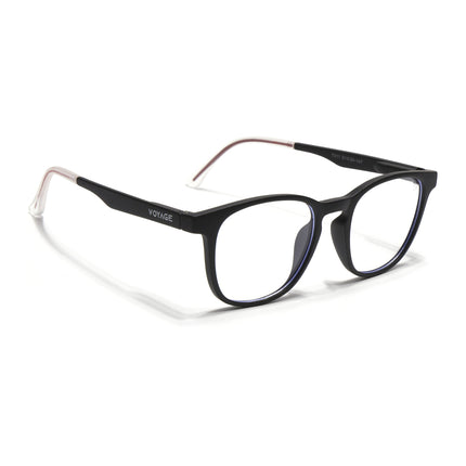 Voyage Black Round Eyeglasses for Men & Women (T011FMG7192-C1)