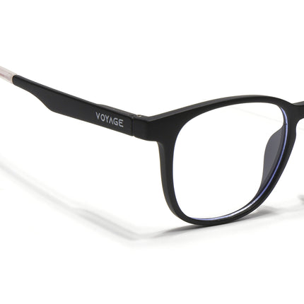 Voyage Black Round Eyeglasses for Men & Women (T011FMG7192-C1)