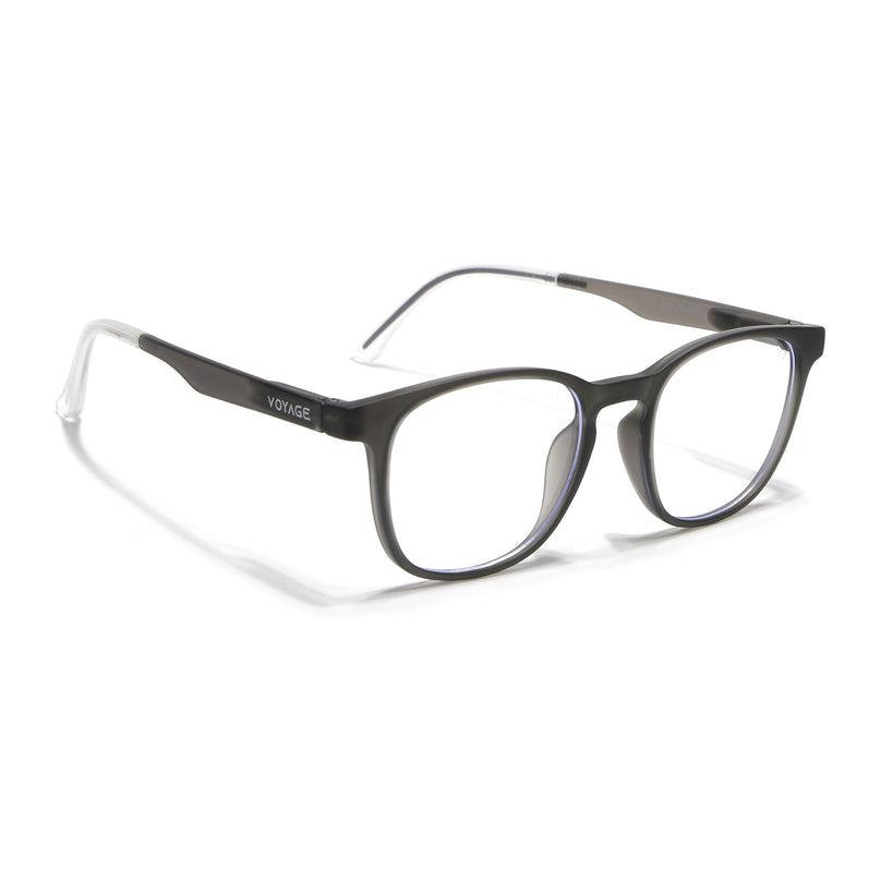 Voyage Grey Round Eyeglasses for Men & Women (T011FMG7193-C2)