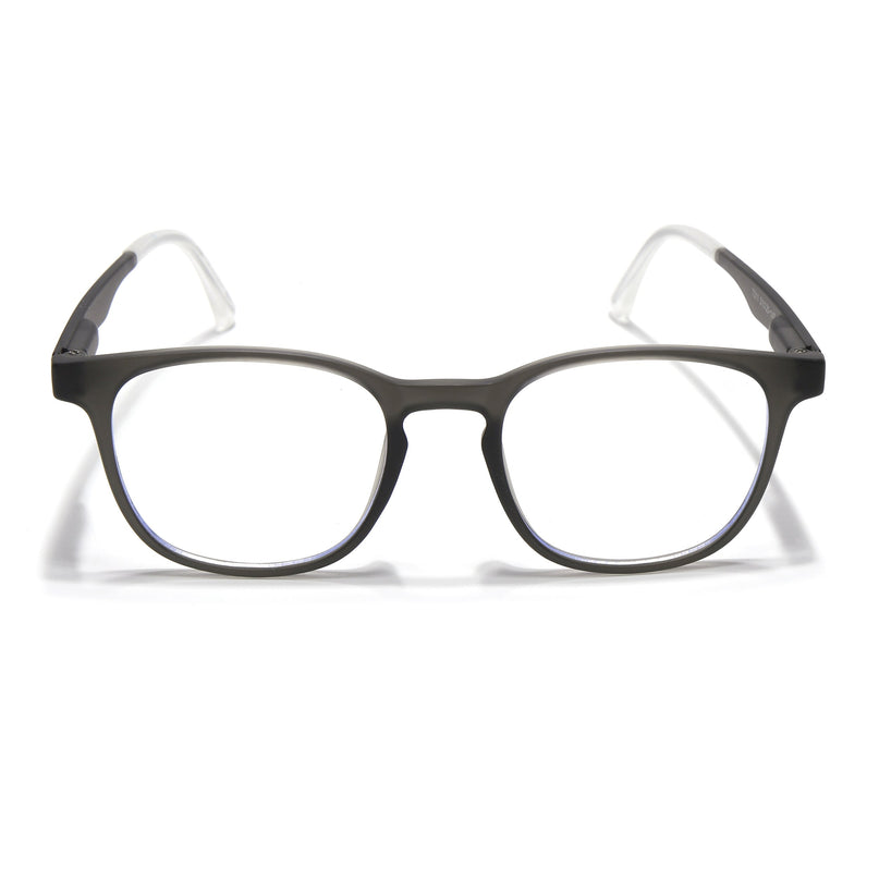 Voyage Grey Round Eyeglasses for Men & Women (T011FMG7193-C2)