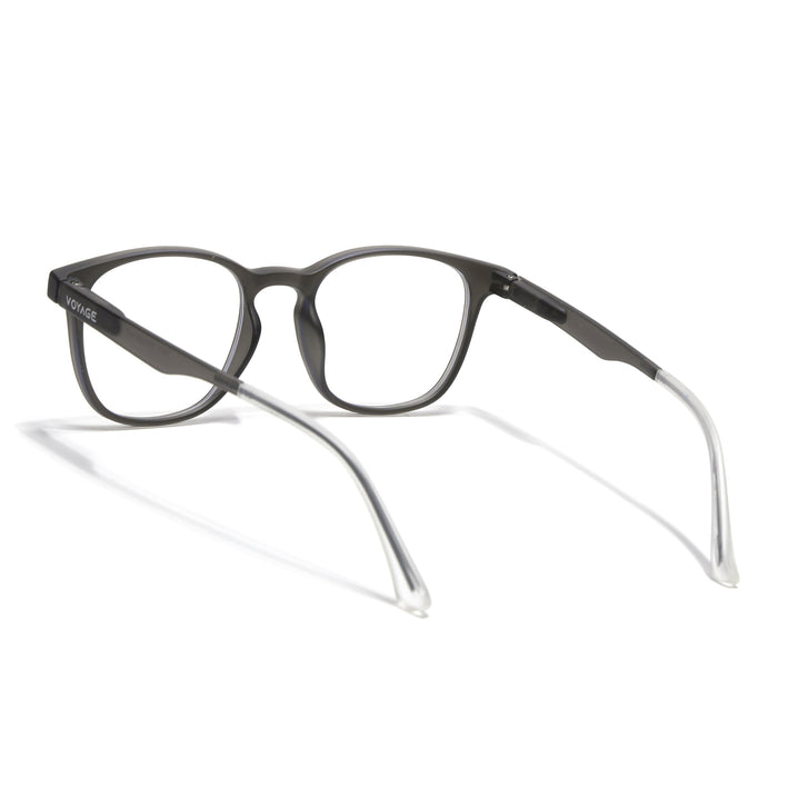 Voyage Grey Round Eyeglasses for Men & Women (T011FMG7193-C2)