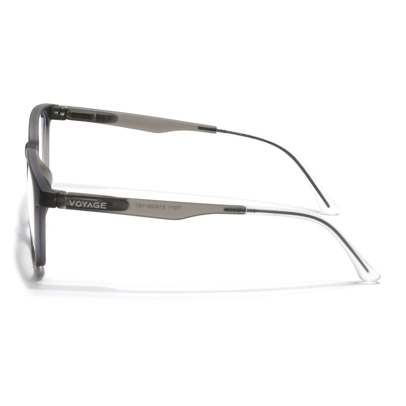 Voyage Grey Round Eyeglasses for Men & Women (T011FMG7193-C2)