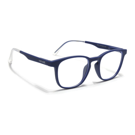 Voyage Blue Round Eyeglasses for Men & Women (T011FMG7194-C3)