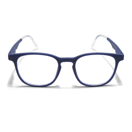 Voyage Blue Round Eyeglasses for Men & Women (T011FMG7194-C3)