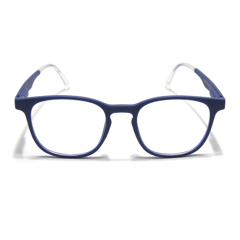 Voyage Blue Round Eyeglasses for Men & Women (T011FMG7194-C3)