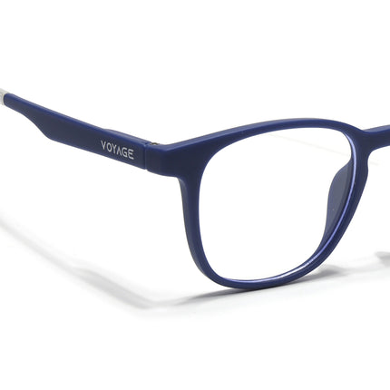 Voyage Blue Round Eyeglasses for Men & Women (T011FMG7194-C3)