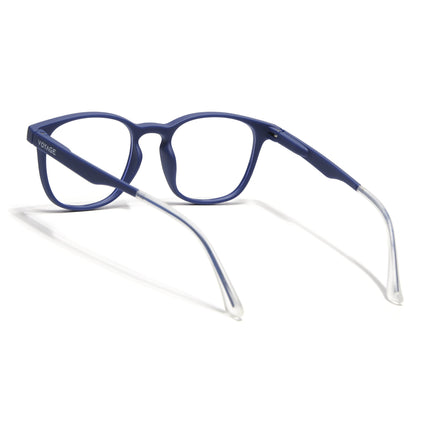 Voyage Blue Round Eyeglasses for Men & Women (T011FMG7194-C3)