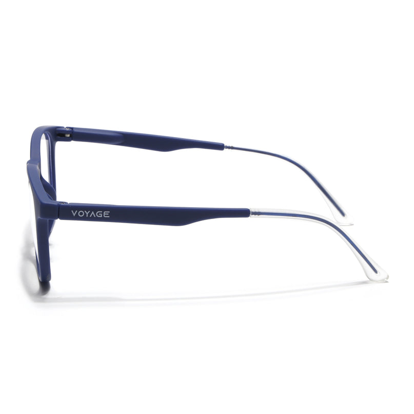Voyage Blue Round Eyeglasses for Men & Women (T011FMG7194-C3)