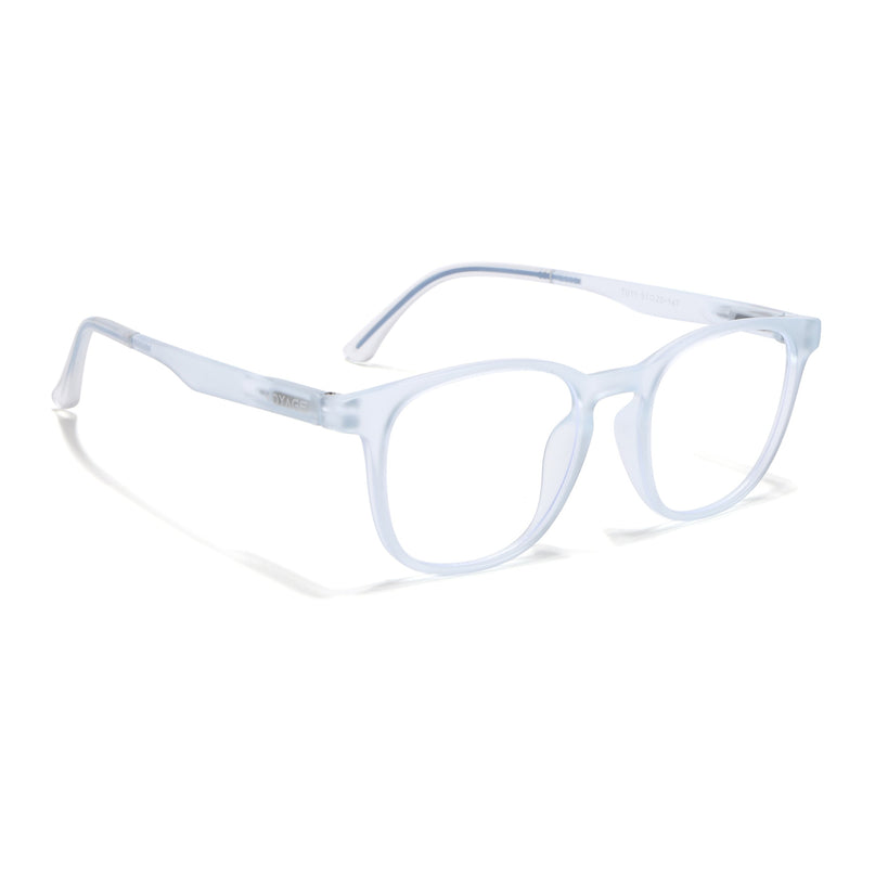 Voyage Aqua Round Eyeglasses for Men & Women (T011FMG7196-C5)