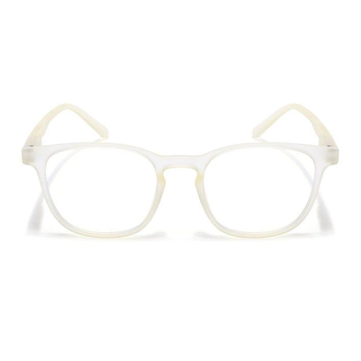 Voyage Air Light Yellow Square Eyeglasses for Men & Women - MG4728-C2