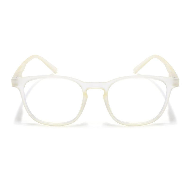 Voyage Air Light Yellow Square Eyeglasses for Men & Women - MG4728-C2