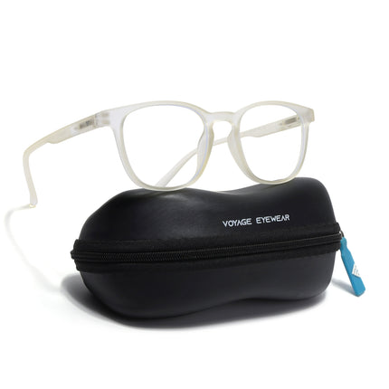 Voyage Air Light Yellow Square Eyeglasses for Men & Women - MG4728-C2