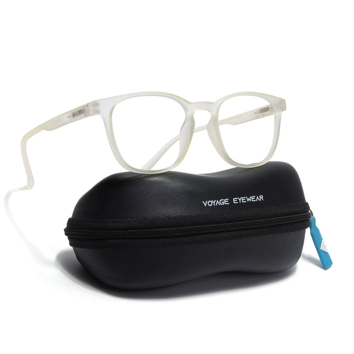Voyage Air Light Yellow Square Eyeglasses for Men & Women - MG4728-C2