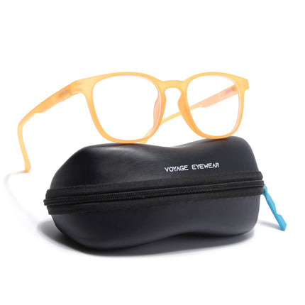 Voyage Air Orange Square Eyeglasses for Men & Women - MG4730-C4