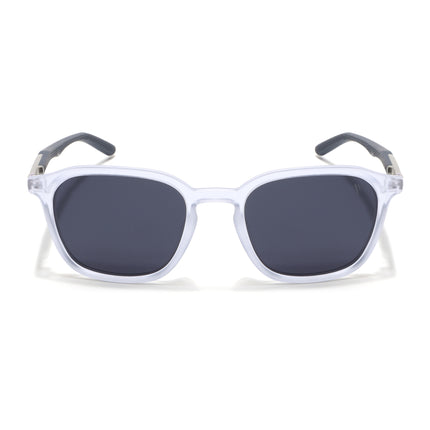 Square Polarized Sunglasses | Black Lens | Transparent Frame - PMG6793