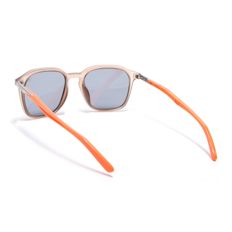 Square Polarized Sunglasses | Grey Lens | Brown Frame - PMG6795