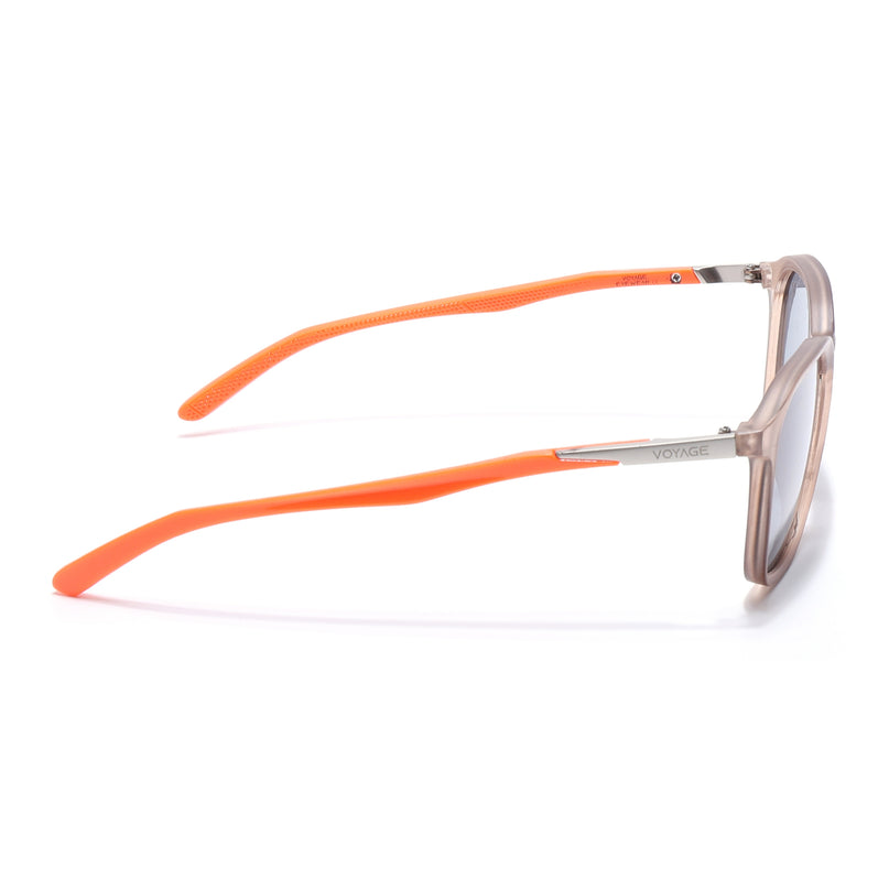 Square Polarized Sunglasses | Grey Lens | Brown Frame - PMG6795