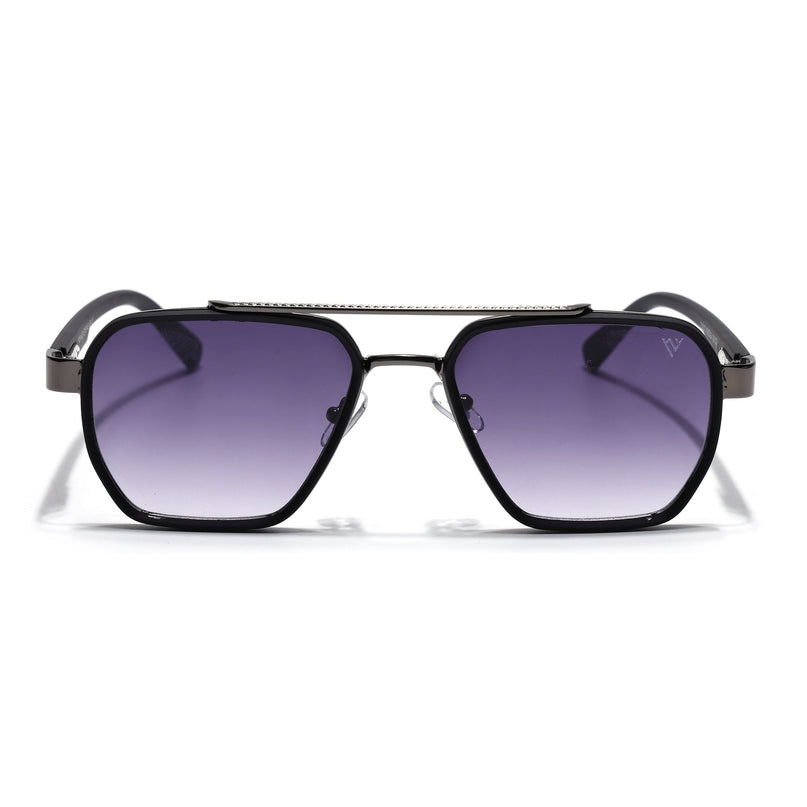 Wayfarer Sunglasses for Men & Women (Grey & Clear Lens | Grey & Black Frame - MG7581)