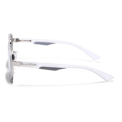 Square Sunglasses for Men & Women (Black Lens | Transparent Frame - MG7343)